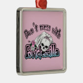 Bridezilla Skull Metalen Ornament (Rechts)