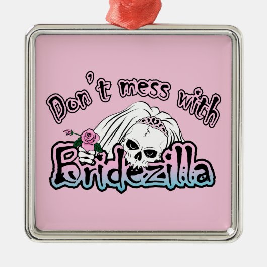 Bridezilla Skull Metalen Ornament (Voorkant)