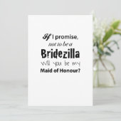 Bridezilla - Uitnodiging Eretiteldame (Staand voorkant)
