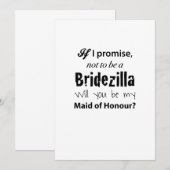 Bridezilla - Uitnodiging Eretiteldame (Voorkant / Achterkant)