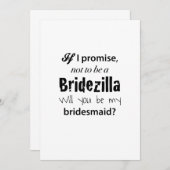 Bridezilla - Uitnodiging van de Bridesmaid (Voorkant / Achterkant)