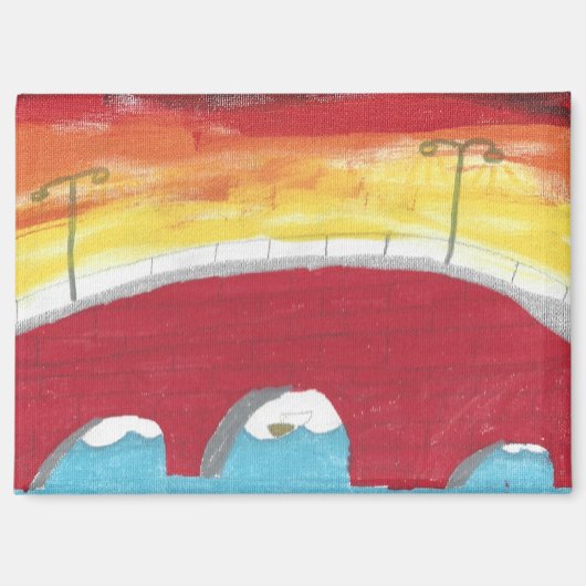 Bridge at Night Magnet Magneet (Voorkant)