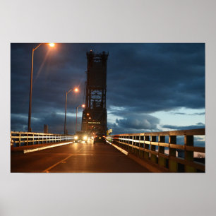 Bridge bij Night Poster