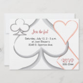 Bridge Card Party-uitnodiging Kaart (Achterkant)