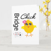 Bridge Chick Kaart (Gele Bloem)
