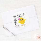 Bridge Chick Ronde Sticker (Envelop)