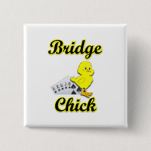 Bridge Chick Vierkante Button 5,1 Cm
