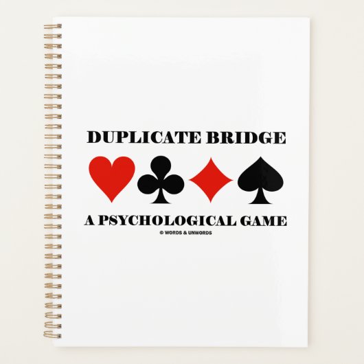 Bridge een psychologisch spel dupliceren planner (Voorkant)