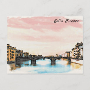 ** Bridge Firenze AP12 Florence Italië Italiaans Briefkaart