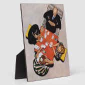 Bridge Game van Norman Rockwell Fotoplaat (Zijkant)