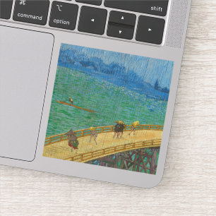 Bridge in the Rain, after Hiroshige, 1887 Sticker