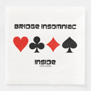 Bridge Insomniac in Four Card Suits Humor Servet