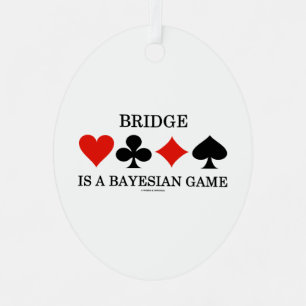 Bridge is een Bayesiaans spelletje met vier kaarte Metalen Ornament