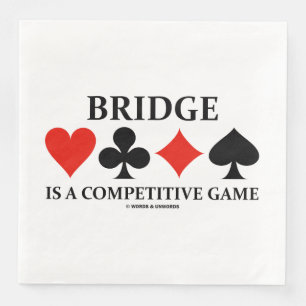 Bridge is een competitief spel met vier Kaart pakk Servet