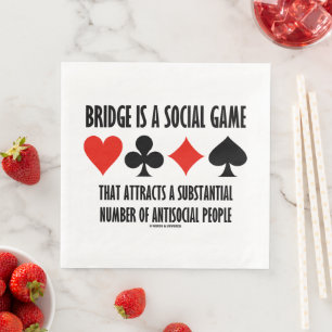 Bridge is een sociaal spelletje dat antisociale me servet
