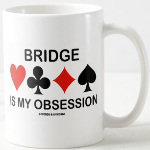 Bridge is mijn obsessie (Kaart Suits Bridge Humor) Koffiemok