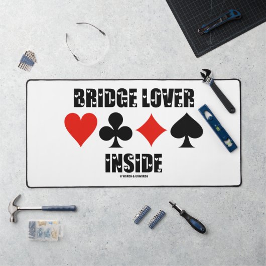 Bridge Lover in vier Kaarten Bureaumat (Werkstation)