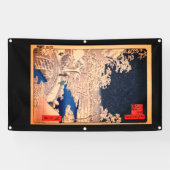 BRIDGE MET WATER WOODBLOCK JAPANESE AFDRUKBanner Spandoek (Horizontaal)