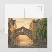 Bridge of Sighs in Oxford University Briefkaart (Voorkant / Achterkant)