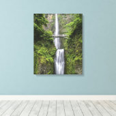 Bridge over Waterfall Stunning Scenic View Photo Canvas Afdruk (Insitu (Houten vloer))
