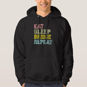 Bridge Player Eat Sleep Bridge Kaartspel herhalen Hoodie