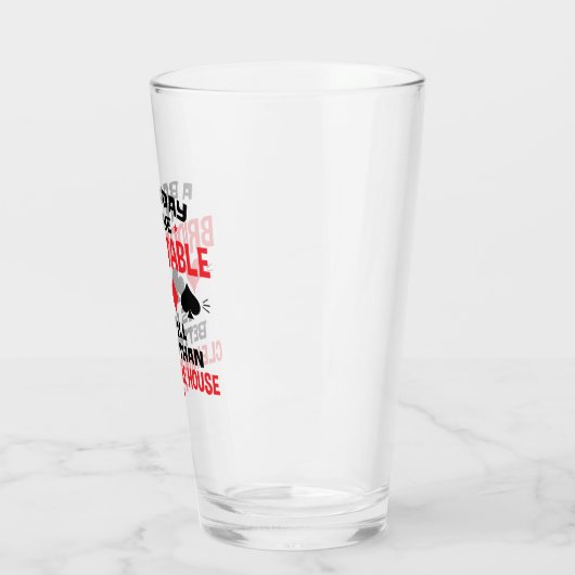 Bridge Player Funny Quote Bad Day aan Bridge Table Glas (Links)