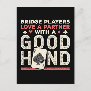 Bridge Player Joke Partner Goede Hand Briefkaart