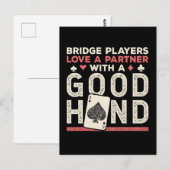 Bridge Player Joke Partner Goede Hand Briefkaart (Voorkant / Achterkant)