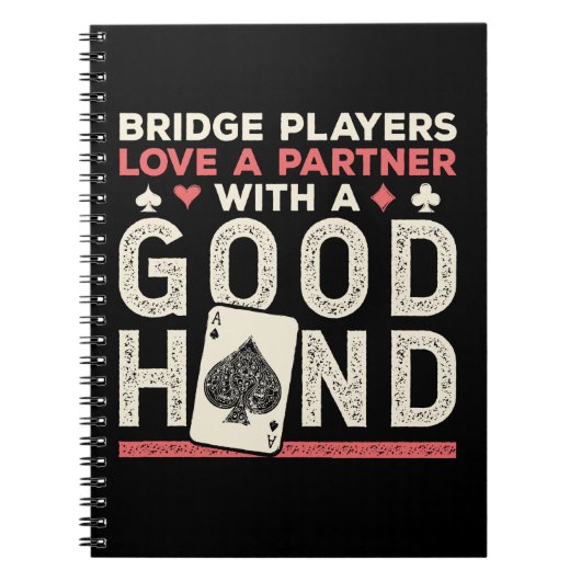 Bridge Player Joke Partner Goede Hand Notitieboek (Voorkant)
