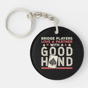 Bridge Player Joke Partner Goede Hand Sleutelhanger