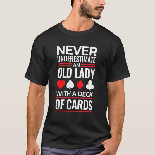 Bridge Player Women Cute Card Game T-shirt (Voorkant)