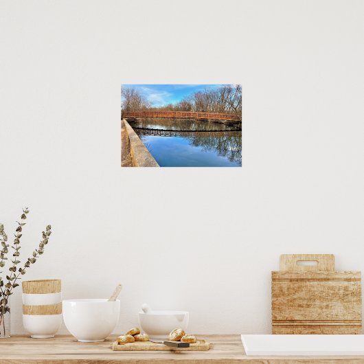 Bridge Reflection Poster (Keuken)