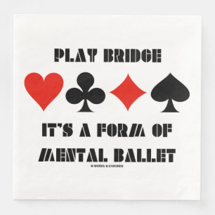 Bridge spelen is een vorm van mentale ballet servet
