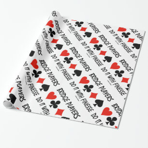 Bridge-spelers doen het met vier Finesse-kaarten Cadeaupapier