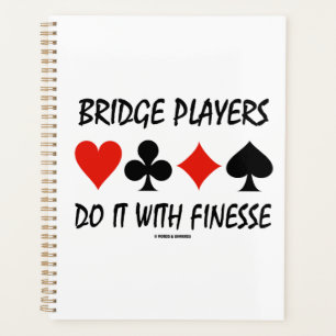 Bridge-spelers doen het met vier Finesse-kaartsleu Planner