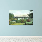 Bridge Street Uitzicht van Hadley Bridge Canvas Afdruk (Insitu (Houten vloer))