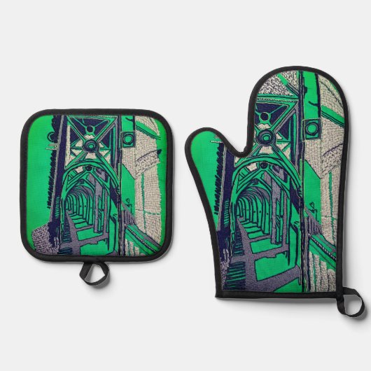 Bridge structure ovenwant & pannenlap set (Voorkant)