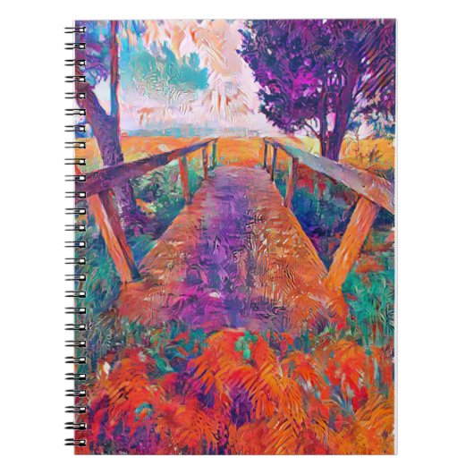 Bridge to peace an A.I.-schilderij Notitieboek (Voorkant)