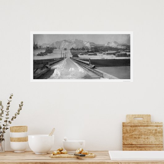 Bridge Uitzicht Seward, Alaska 1910 Poster (Keuken)
