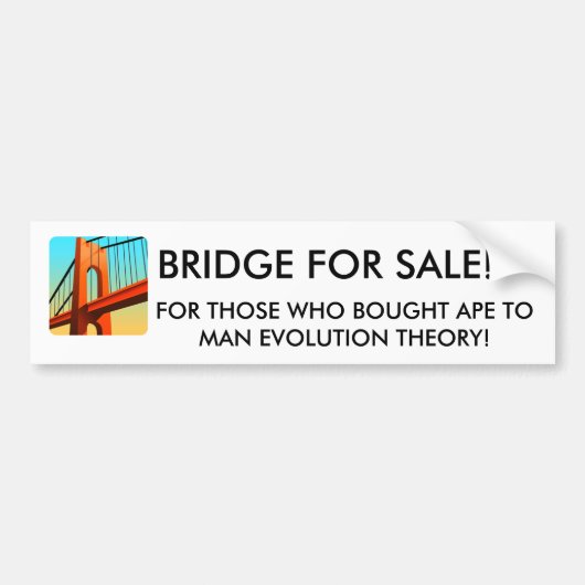 BRIDGE VOOR VERKOOP 4 BUMPERSTICKER (Voorkant)
