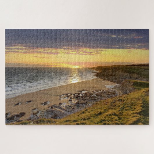 Bridgend Beach Wales Jigzaag Puzzle Legpuzzel (Horizontaal)