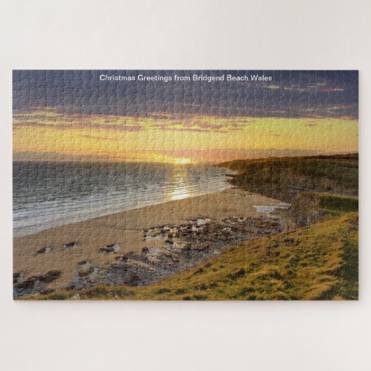 Bridgend Beach Wales Jigzaag Puzzle Legpuzzel (Horizontaal)