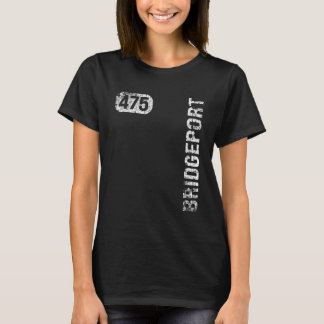 Bridgeport Connecticut 475 Area Code Retro T-shirt