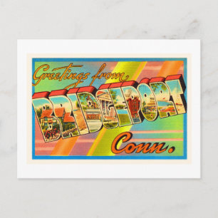 Bridgeport Connecticut CT Vintage Travel Souvenir Briefkaart