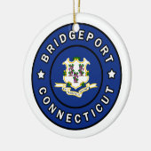 Bridgeport Connecticut Keramisch Ornament (Links)