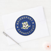 Bridgeport Connecticut Ronde Sticker (Envelop)