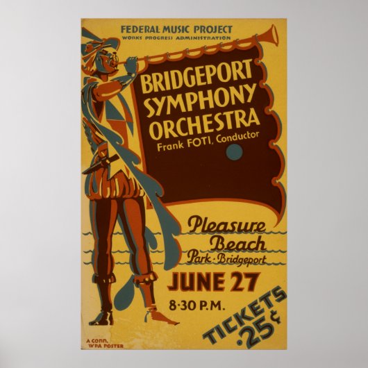 Bridgeport Symphony Orchestra  Music Poster (Voorkant)