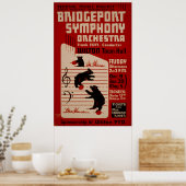 Bridgeport Symphony Orchestra Music Poster (Keuken)