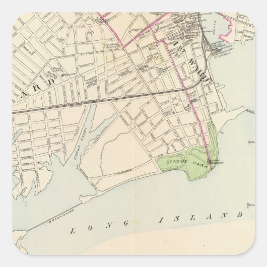 Bridgeport, zuid vierkante sticker (Voorkant)