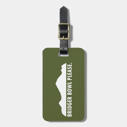 Bridger Bowl alsjeblieft Bagagelabel (Voorkant verticaal)